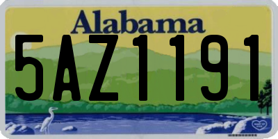AL license plate 5AZ1191