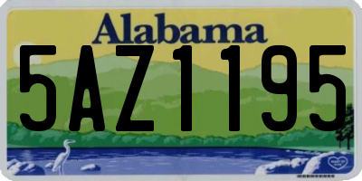 AL license plate 5AZ1195