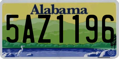 AL license plate 5AZ1196