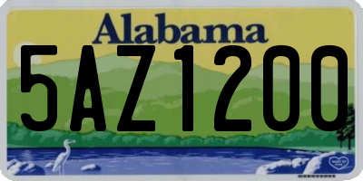 AL license plate 5AZ1200