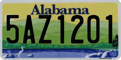 AL license plate 5AZ1201
