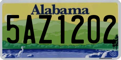 AL license plate 5AZ1202