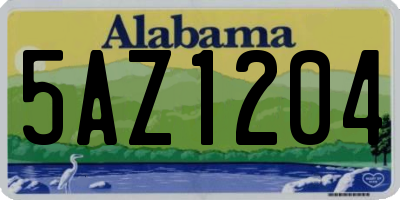 AL license plate 5AZ1204