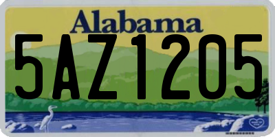 AL license plate 5AZ1205