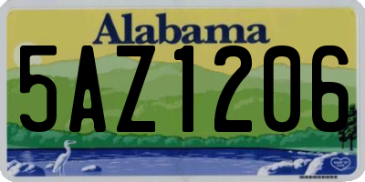 AL license plate 5AZ1206