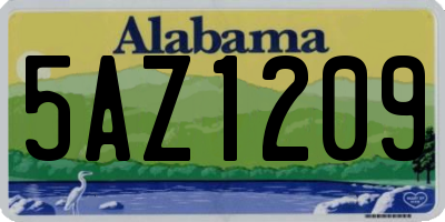 AL license plate 5AZ1209