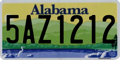 AL license plate 5AZ1212