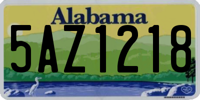 AL license plate 5AZ1218