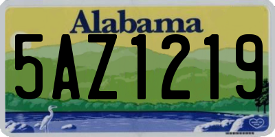 AL license plate 5AZ1219