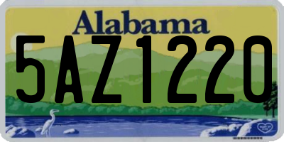 AL license plate 5AZ1220