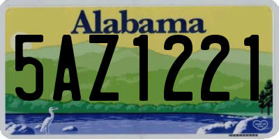 AL license plate 5AZ1221