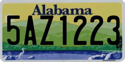 AL license plate 5AZ1223