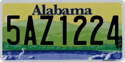 AL license plate 5AZ1224