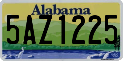 AL license plate 5AZ1225