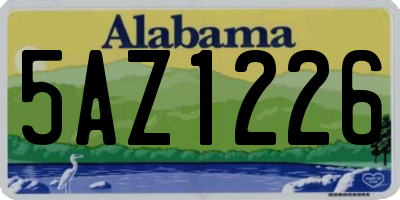 AL license plate 5AZ1226