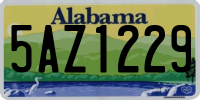 AL license plate 5AZ1229