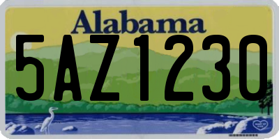 AL license plate 5AZ1230