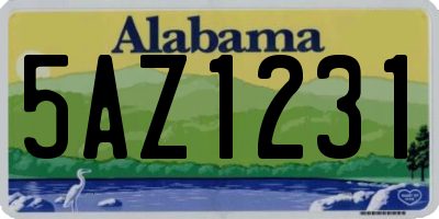AL license plate 5AZ1231