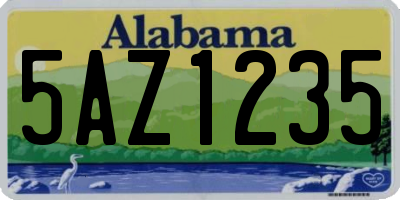 AL license plate 5AZ1235