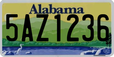 AL license plate 5AZ1236