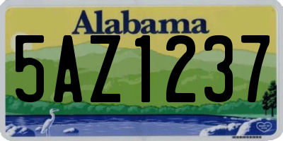 AL license plate 5AZ1237