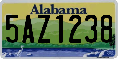 AL license plate 5AZ1238
