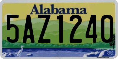 AL license plate 5AZ1240
