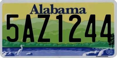 AL license plate 5AZ1244