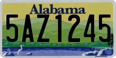 AL license plate 5AZ1245