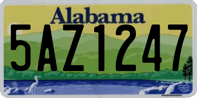 AL license plate 5AZ1247