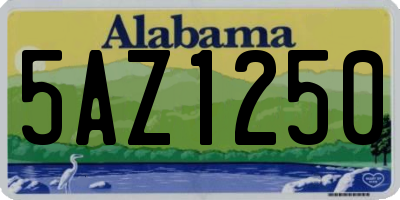 AL license plate 5AZ1250