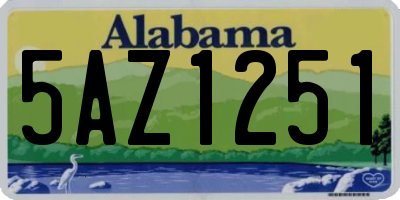 AL license plate 5AZ1251