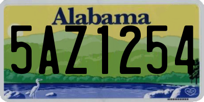 AL license plate 5AZ1254