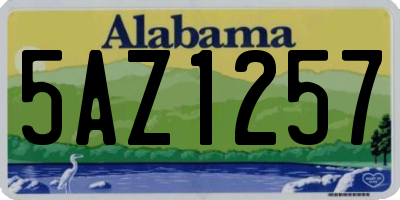 AL license plate 5AZ1257