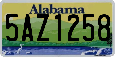AL license plate 5AZ1258