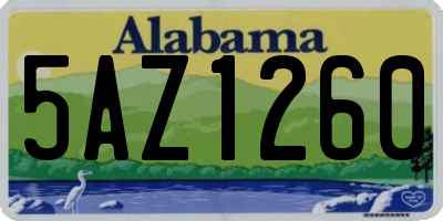 AL license plate 5AZ1260