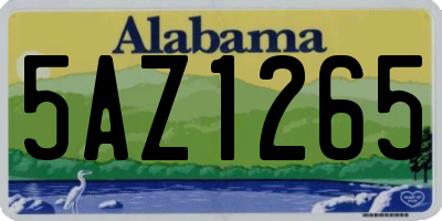 AL license plate 5AZ1265