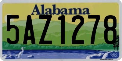 AL license plate 5AZ1278
