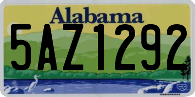 AL license plate 5AZ1292