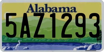 AL license plate 5AZ1293