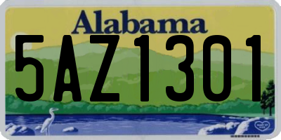 AL license plate 5AZ1301