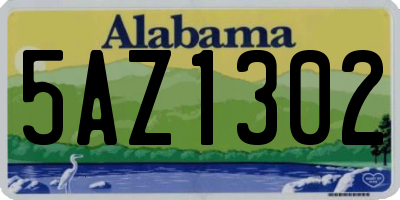 AL license plate 5AZ1302