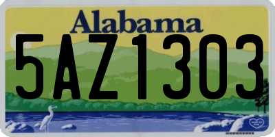 AL license plate 5AZ1303