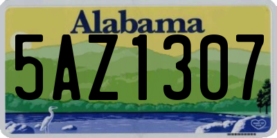 AL license plate 5AZ1307