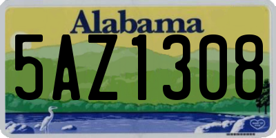 AL license plate 5AZ1308