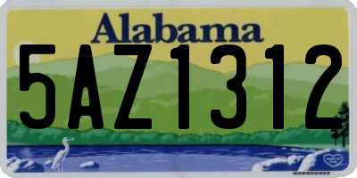 AL license plate 5AZ1312