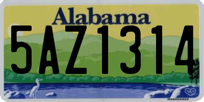 AL license plate 5AZ1314