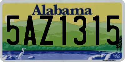 AL license plate 5AZ1315