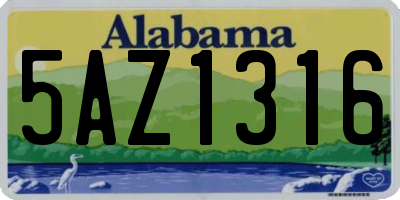 AL license plate 5AZ1316