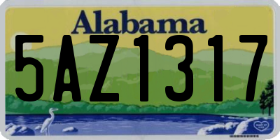 AL license plate 5AZ1317